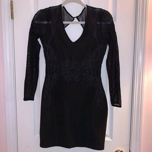 Black Long Sleeve BodyCon Dress